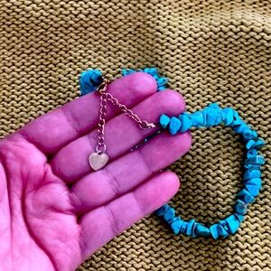 Natural pearl and turquoise necklace! Super cute! Specially for summer 🤩
